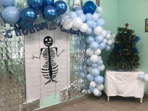 Скелет снеговика украсил больницу в Московской области | Новости Московской области | Новости Подмосковья 