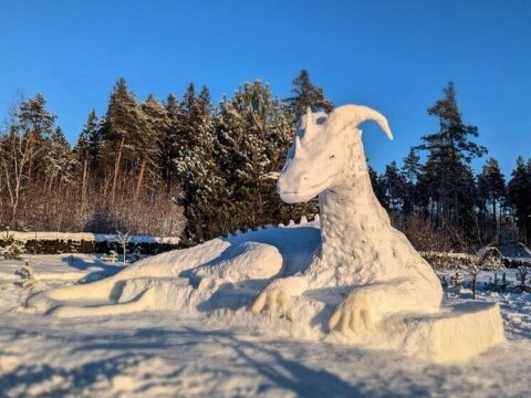 14-метрового снежного дракона обнаружили в Московской области | Новости Московской области | Новости Подмосковья 